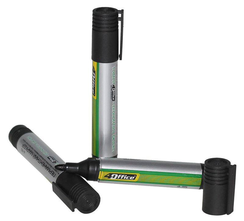 Маркер 4OFFICE перманентний (4-115), чорний